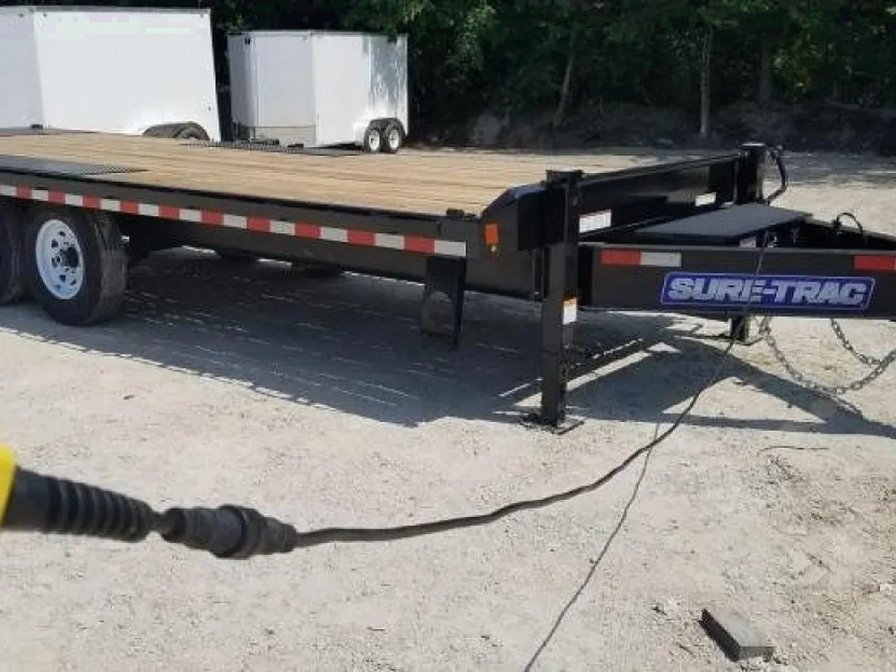 FOR RENT ONLY #24 8.5x22 Power Tilt Equipment Trailer