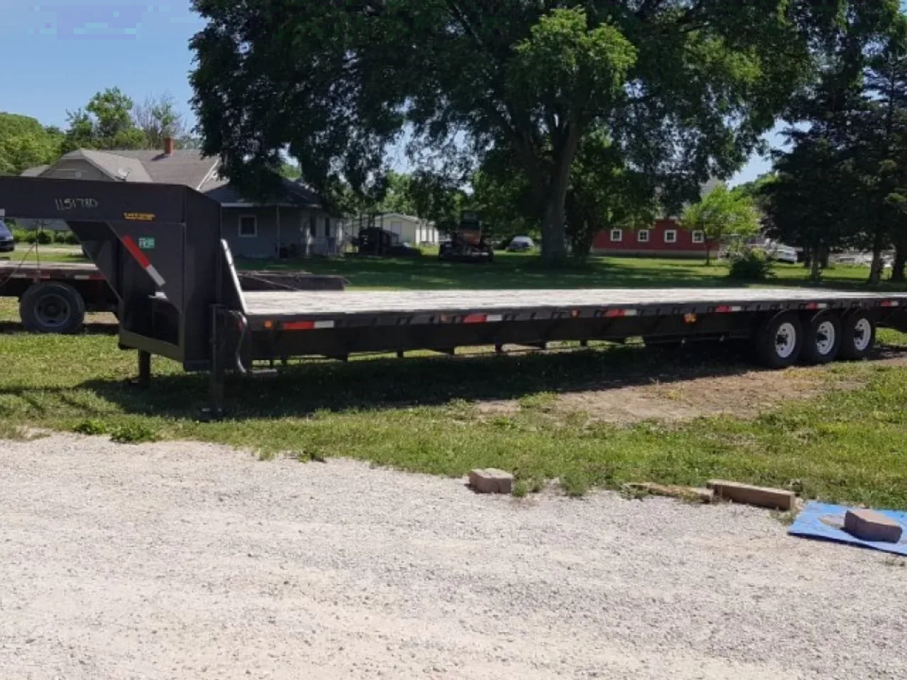 2002 Load Trail 102x35+5 Deckover Gooseneck triple axle Equipment Trailer 20K
