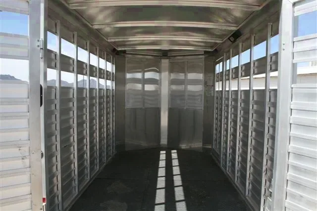 14ft Bumper Pull  Stock Trailer Silver