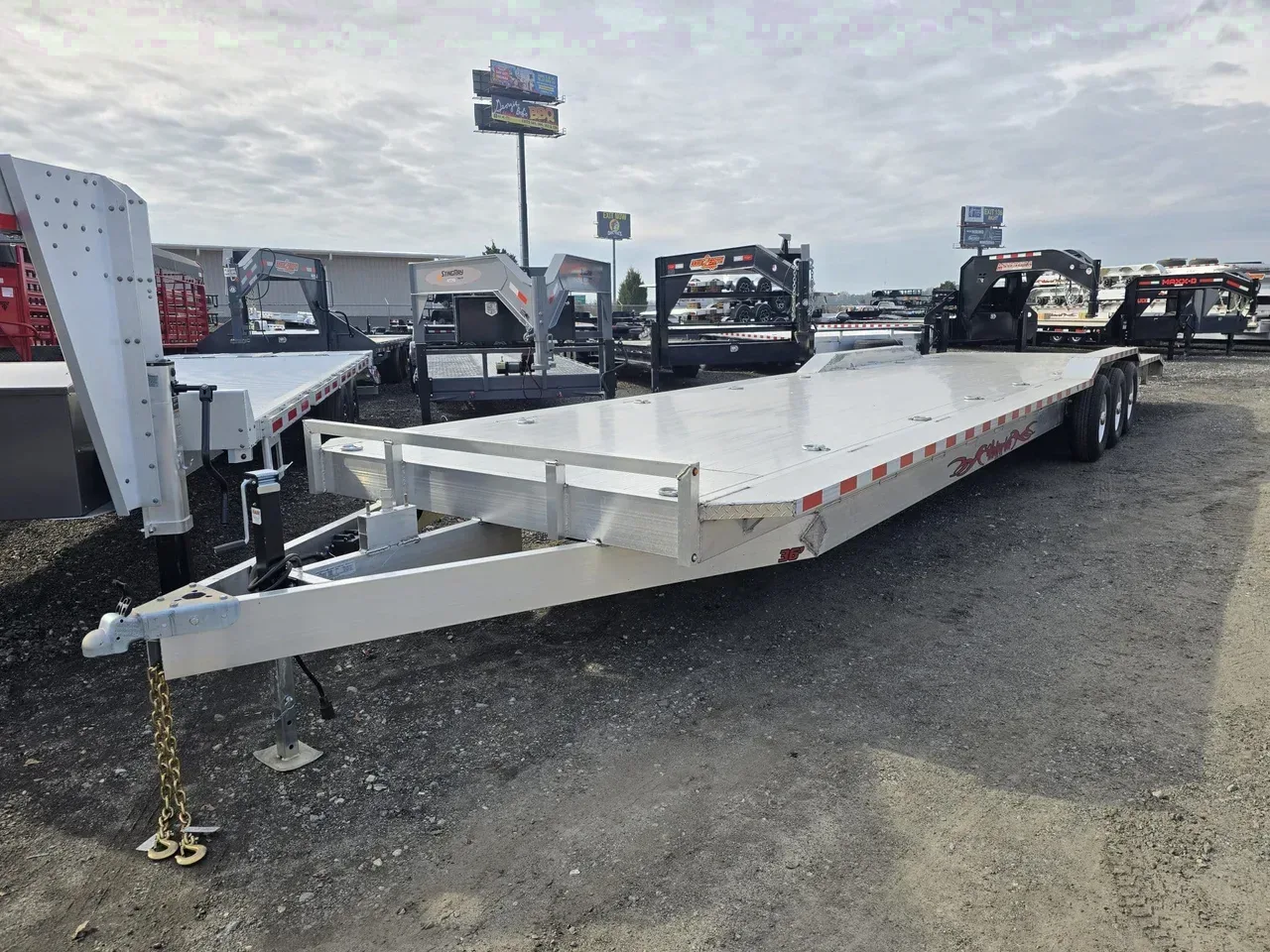 Aluminum 2025 8.50X36 Wolverine Trailers 8.5×36′ 21K All Aluminum Deck Over Car Hualer Trailer -alum10236-USED-057351 8.50 ft. x36 ft.
