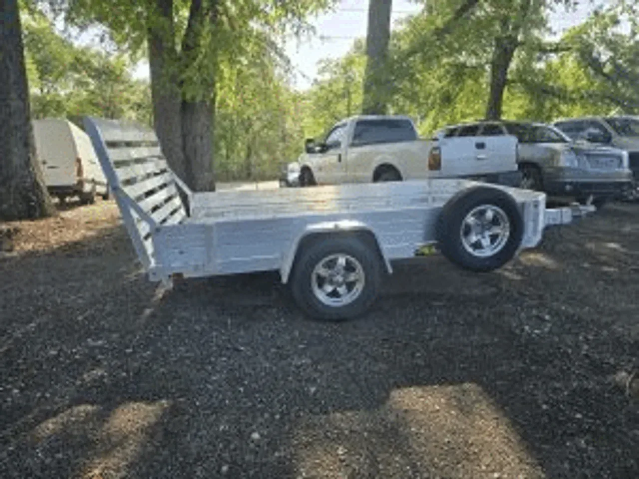 Aluminum Utility Trailer 77X10 Aluma USED 7710 H 12SR Aluminum Utility Trailer With Sides -ALUM7710-USED-215814 77 ft. x10 ft.