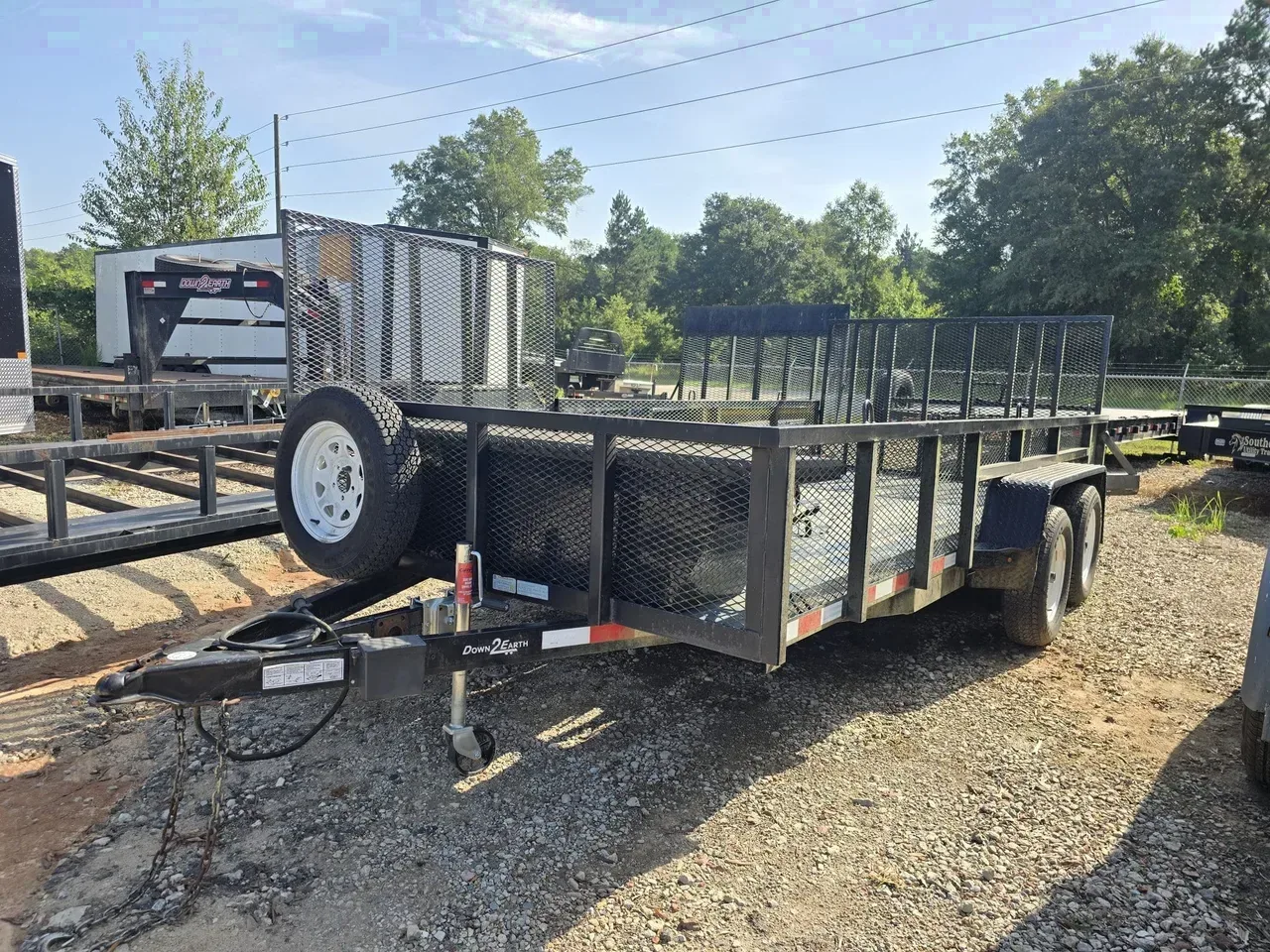 Utility Trailer 2016 6.83X16 Down 2 Earth Trailers USED 8216 TA Utility Trailer With Tool Box -dte8216-used-051977 6.83 ft. x16 ft.