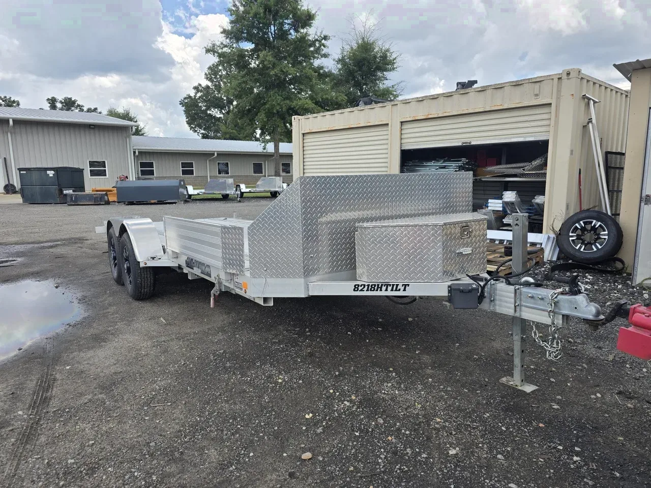 Aluminum Utility Trailer 6.83X18 Aluma 8218 Aluminum Carhauler With Winch And Slingshot PKG -alum8218-USED-241810 6.83 ft. x18 ft.