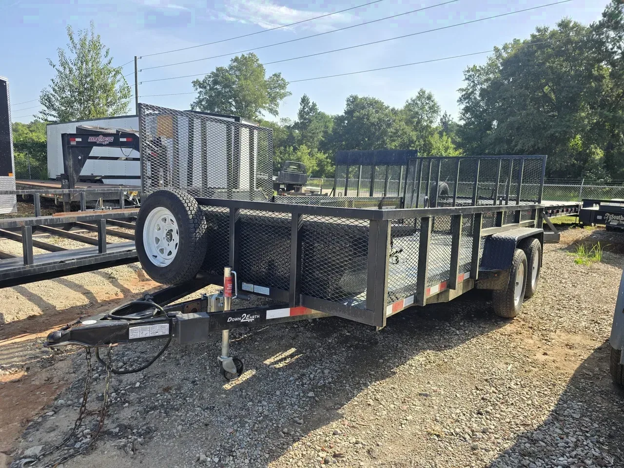 Utility Trailer 2016 6.83X16 Down 2 Earth Trailers USED 8216 TA Utility Trailer With Tool Box -dte8216-used-051977 6.83 ft. x16 ft.