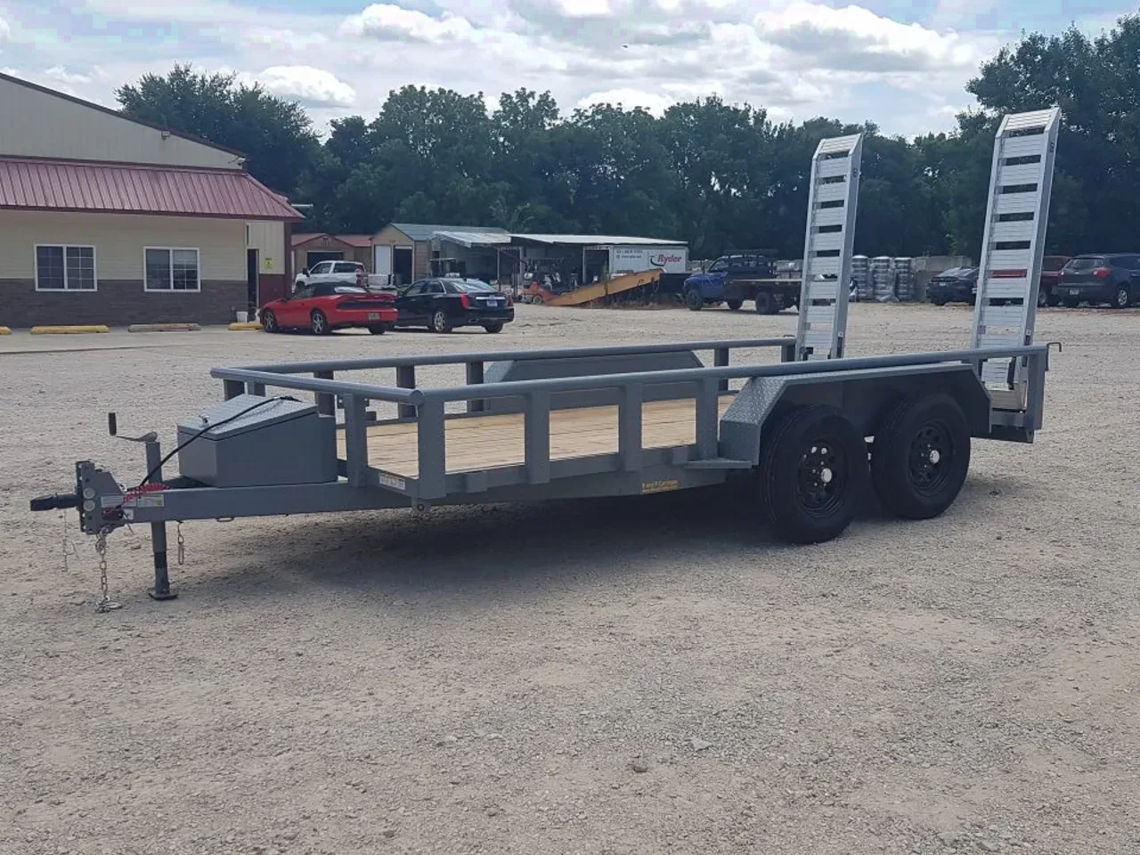 2026 MEB 77"' x 14' Pipetop W 6' Aluminum Ramps Utility Trailer 7K