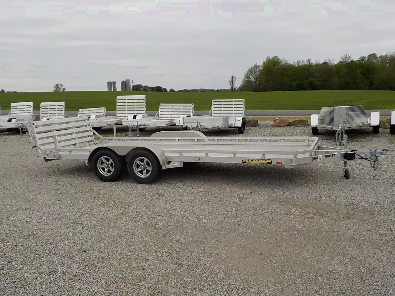 11812 - 2024 Aluma 7818TA-EL-BT Utility Trailer